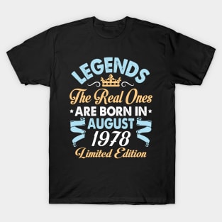 Legends The Real Ones Are Born In August 1968 Happy Birthday 52 Years Old Limited Edition T-Shirt